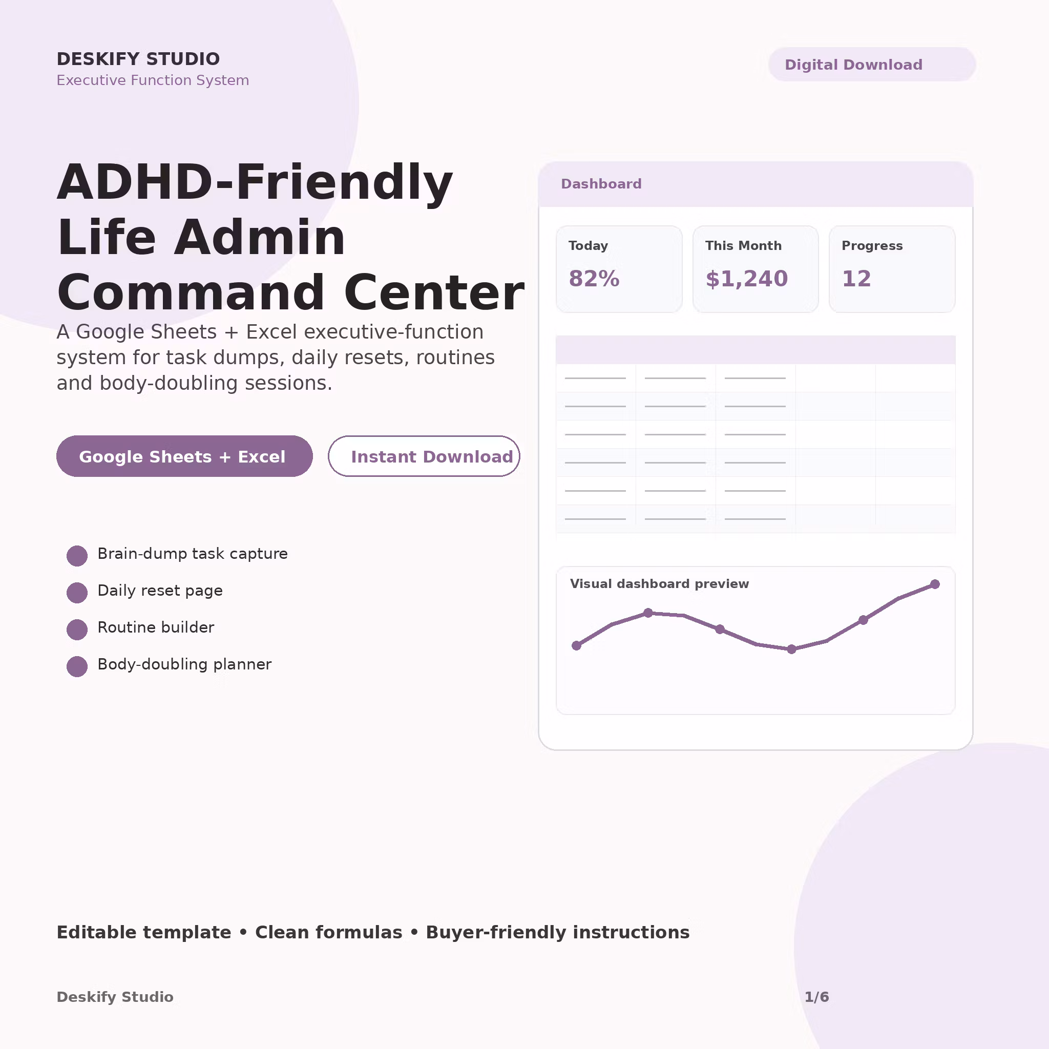 ADHD-Friendly Life Admin Command Center