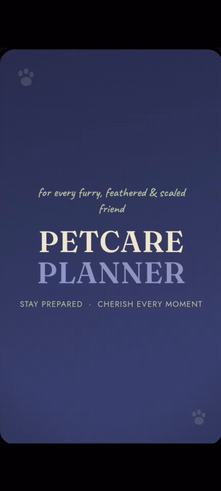 Paws & Whiskers Planner🐾