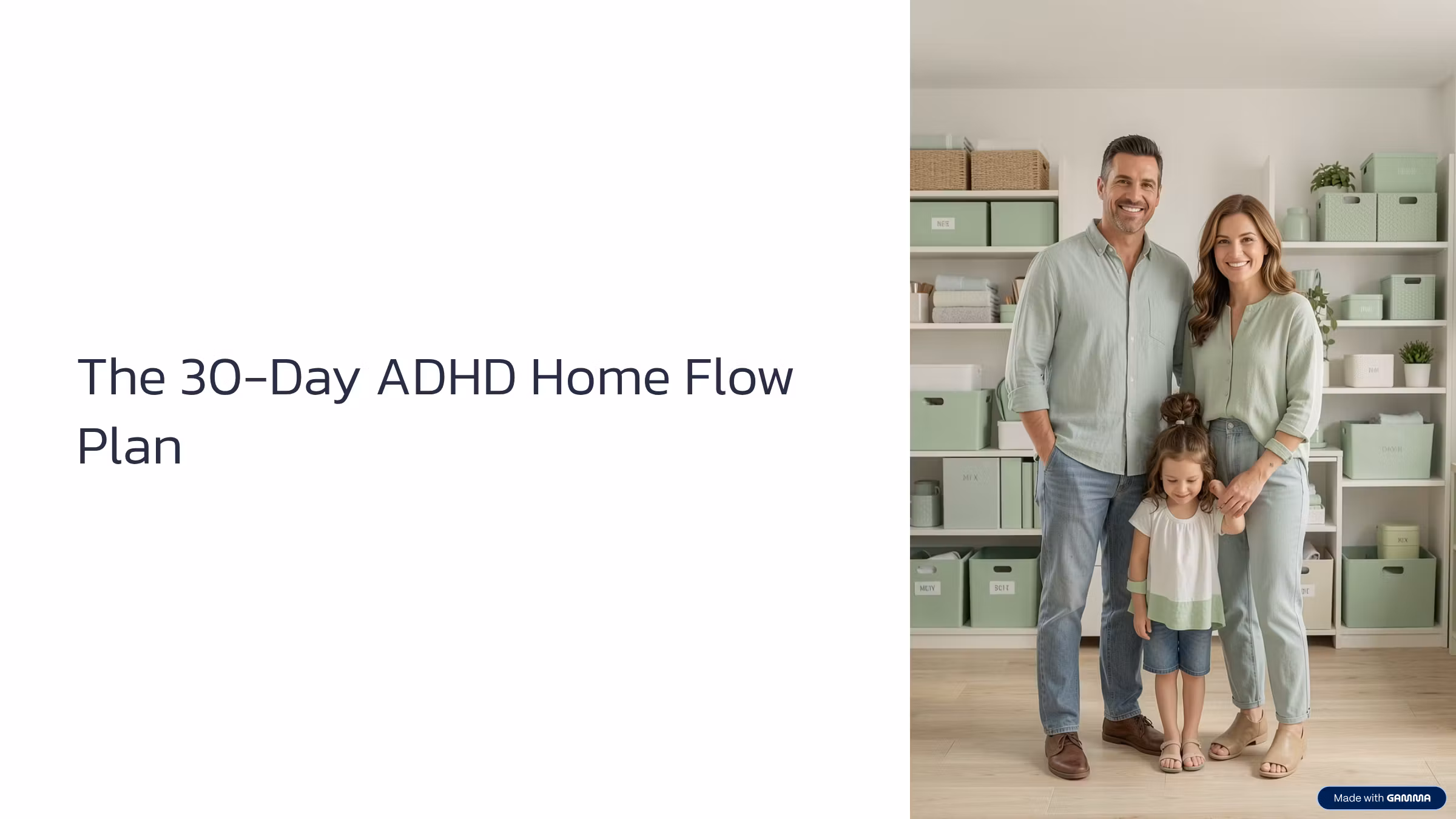 The 30-Day ADHD Home Flow Plan