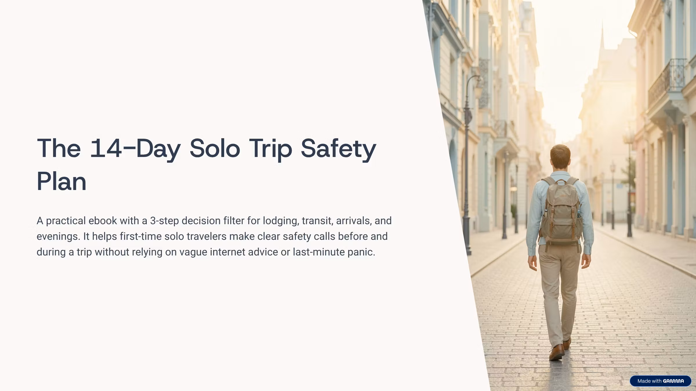 The 14-Day Solo Trip Safety Plan
