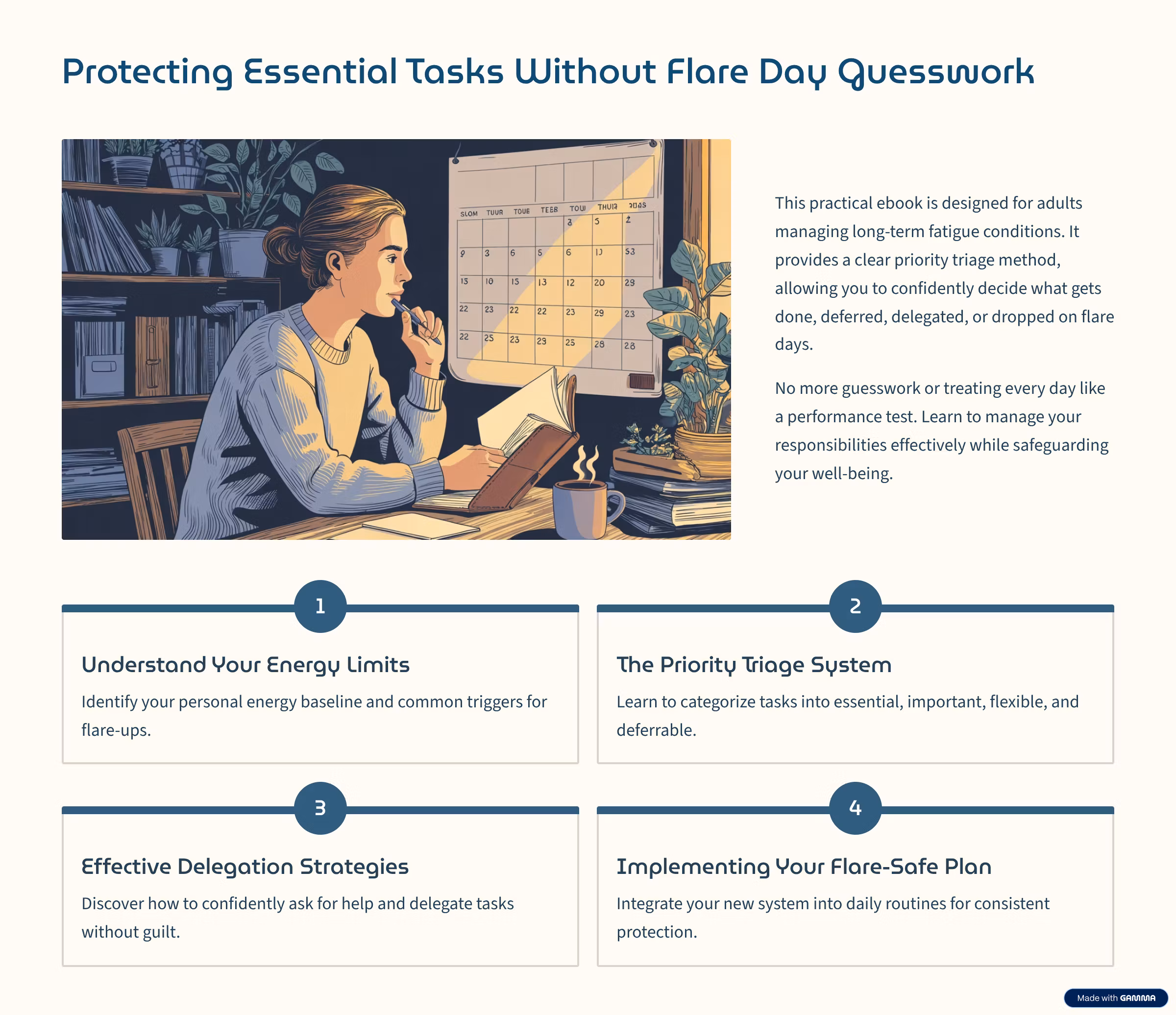 A Flare-safe Plan in 7 Days
