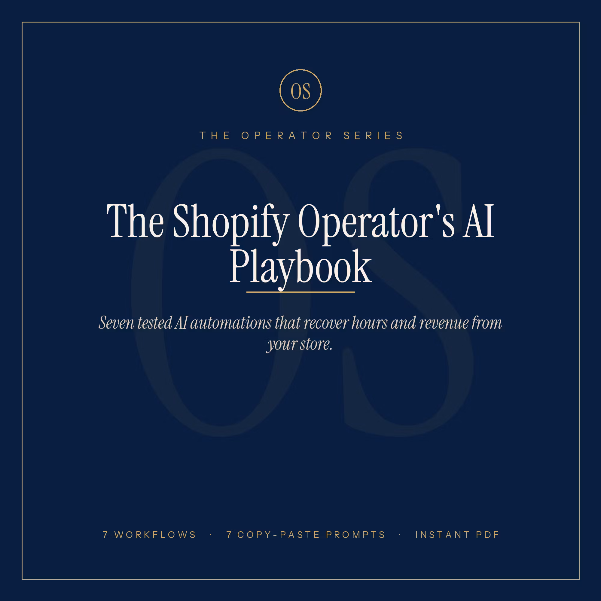 The Shopify Operator's AI Playbook 