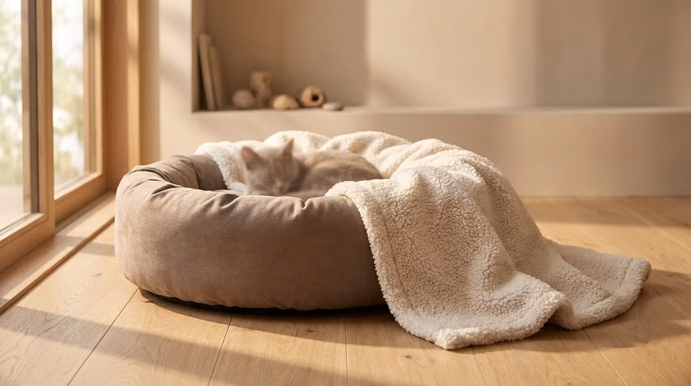 Cat Bed & Blankets