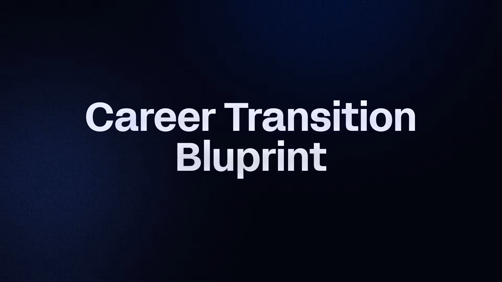 Executive Pivot Blueprint