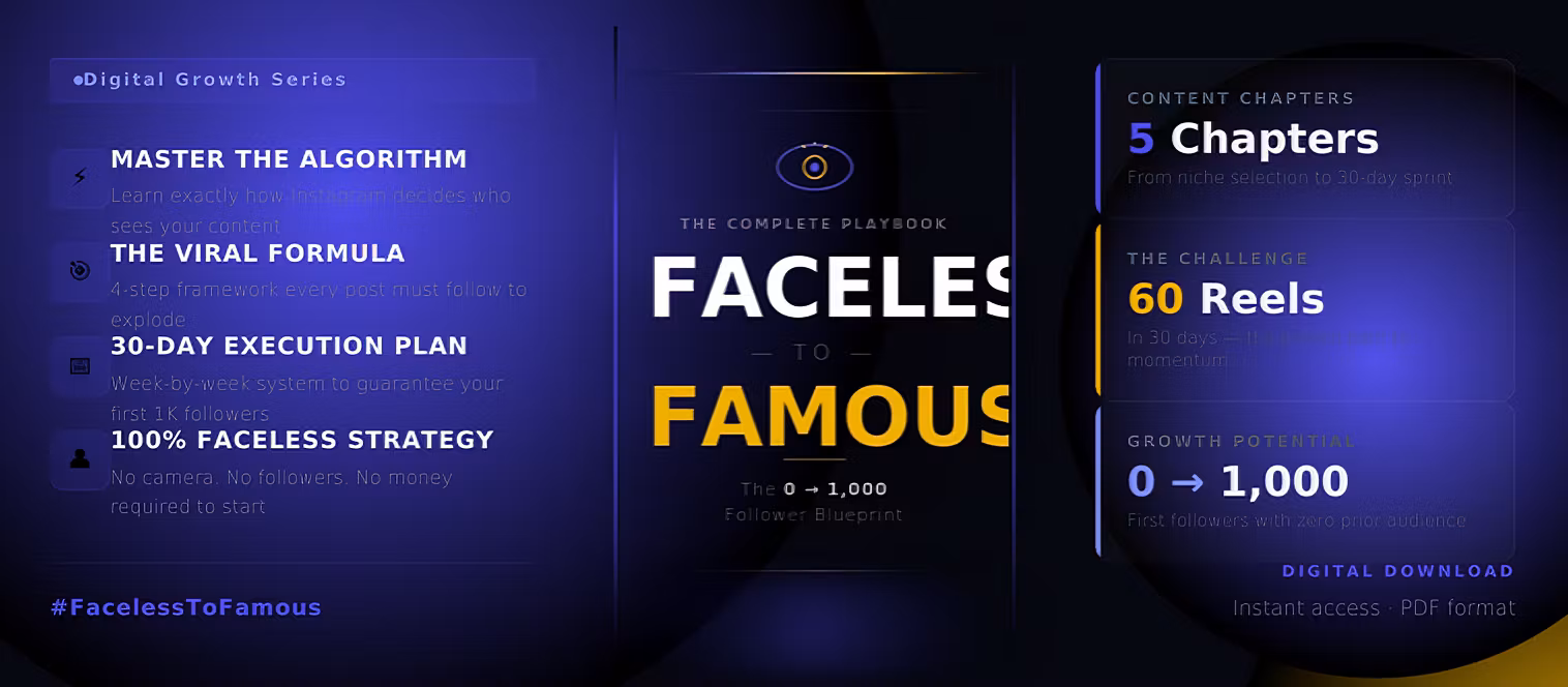 Faceless To Famous: The 0 → 1,000 Follower Instagram Blueprint