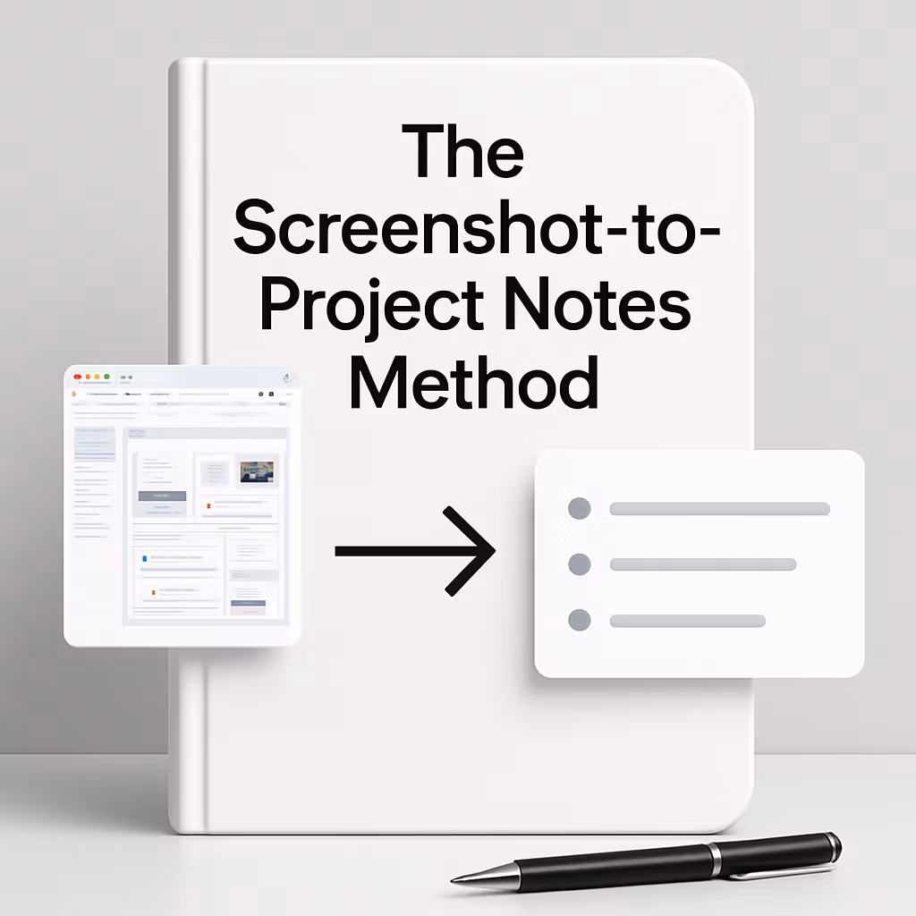 The Screenshot-To-Project Notes Method
