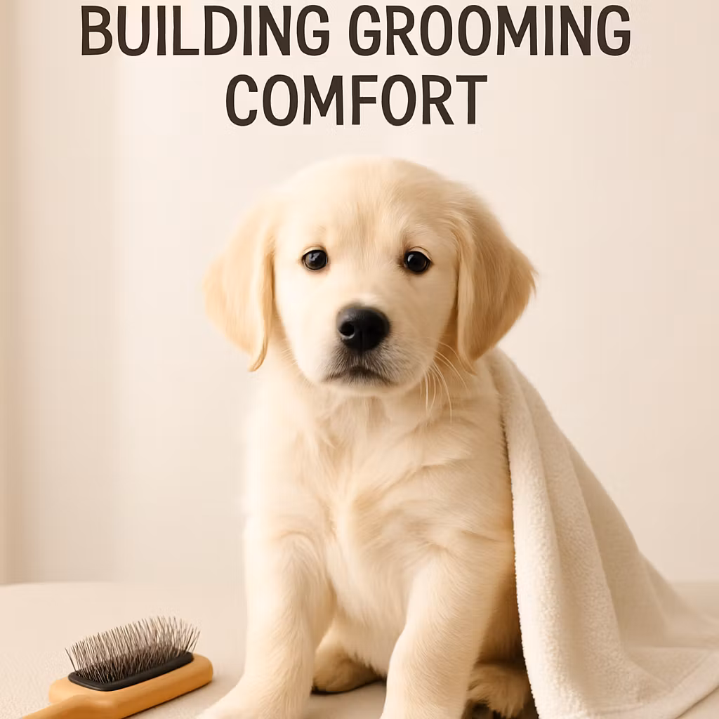 Puppy Owners Building Grooming Comfort