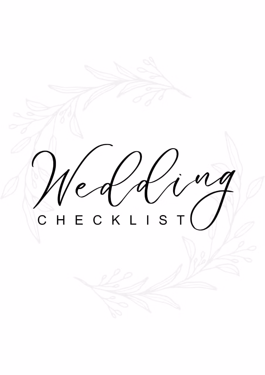 Wedding checklist