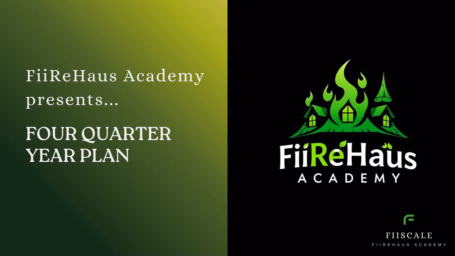 Four Quarter Year Plan