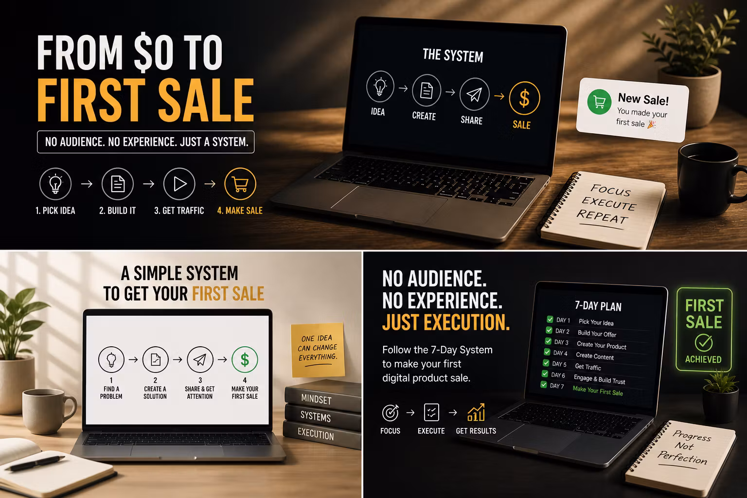   Make Money Online with Digital Products (Beginner, No Audience)