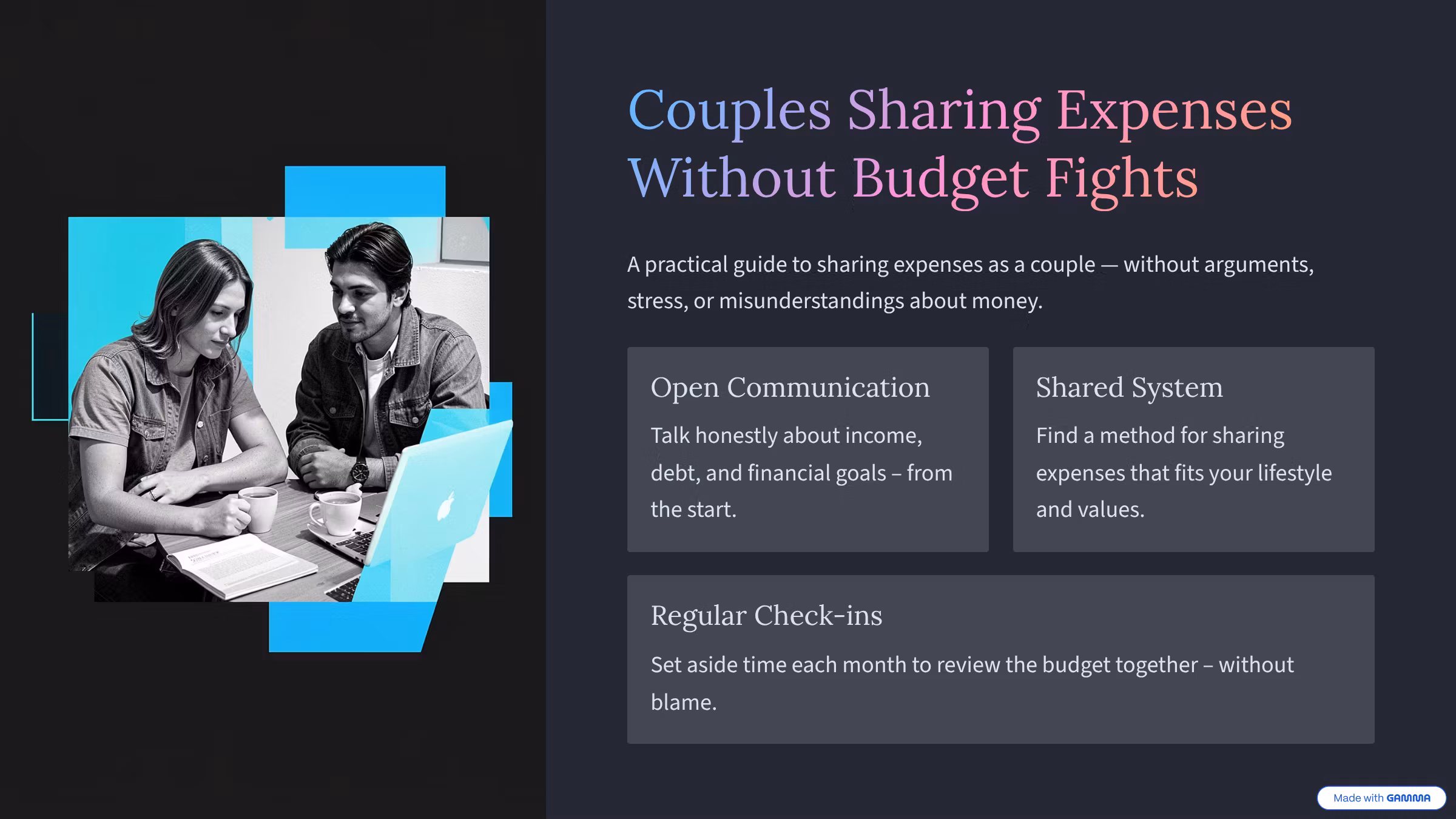 Couples Sharing Expenses Without Budget 