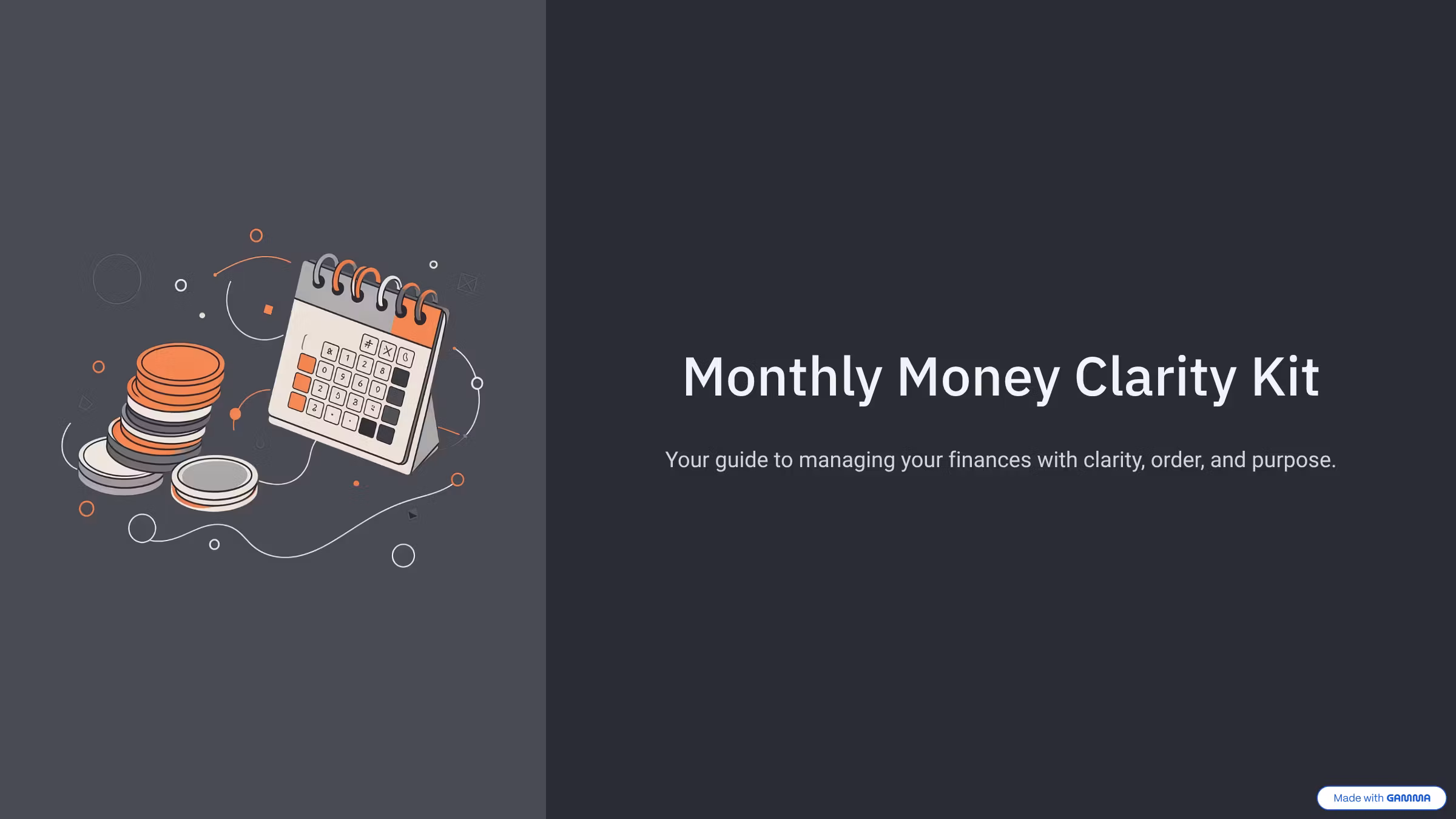 Monthly Money Clarity Kit