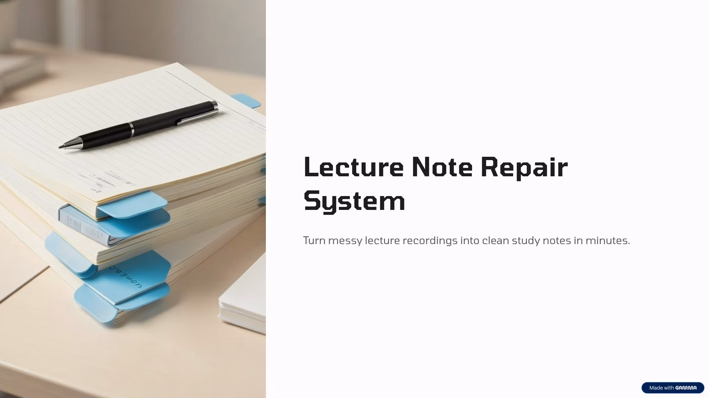 Lecture Note Repair System