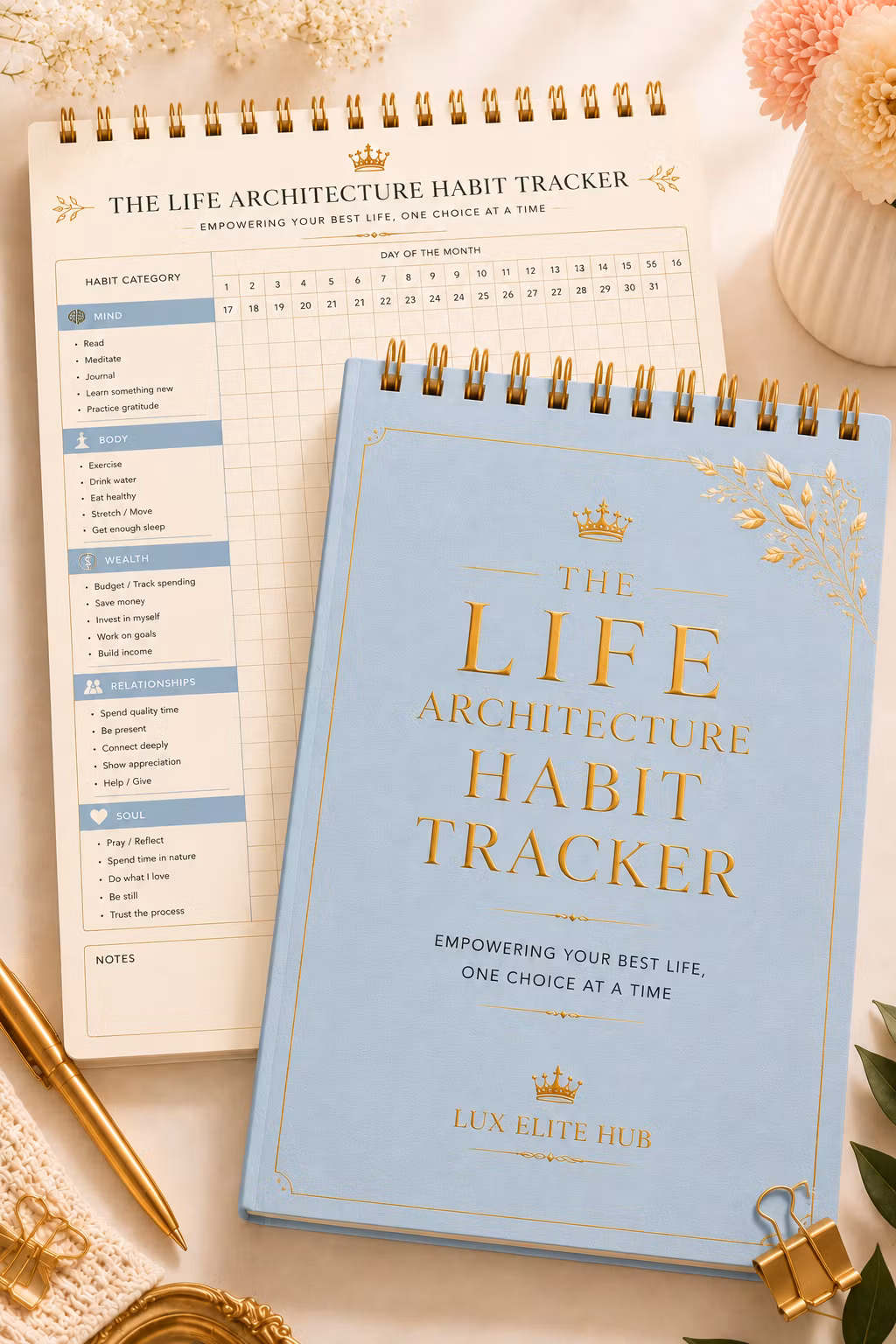 The Life Architecture Habit Tracker - Blue Edition