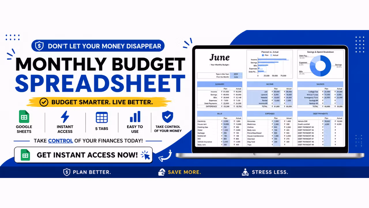 Monthly Budget Planner Spreadsheet