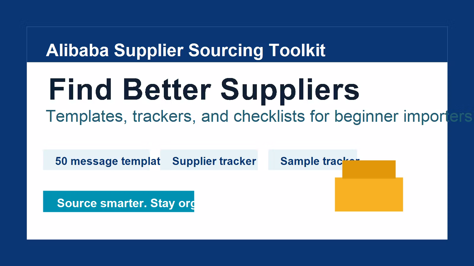 Alibaba Supplier Sourcing Toolkit