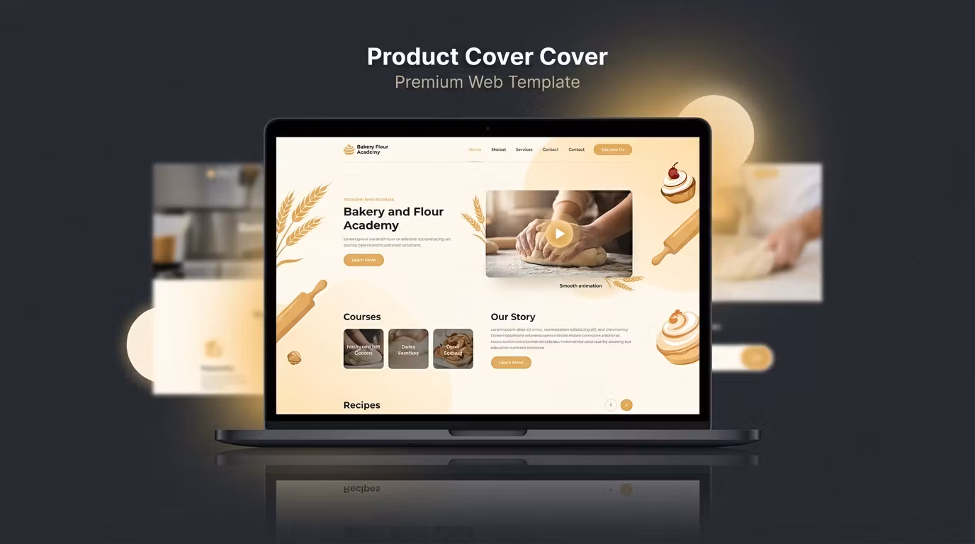 Premium Flour Academy Landing Page | Animation