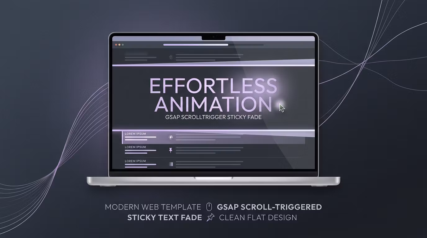 GSAP scroll trigger fade text sticky section
