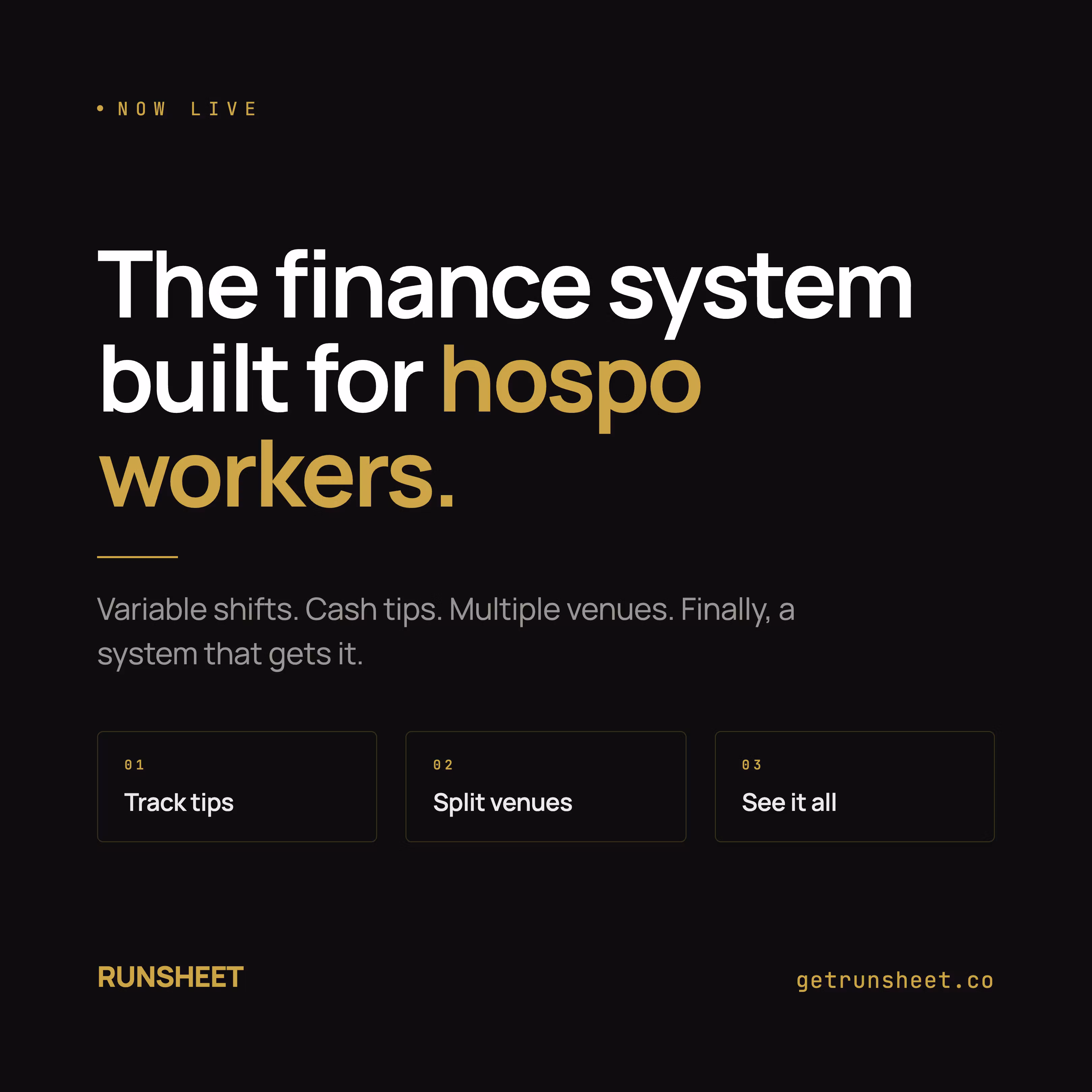 Runsheet