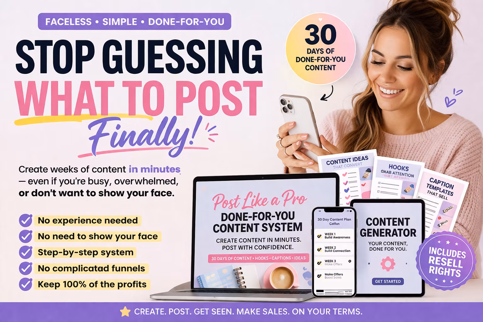 Post Like a Pro Done For You Content System