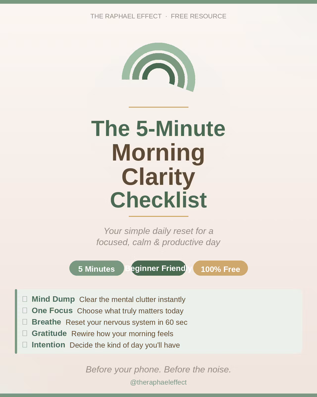 The 5-Minute Morning Clarity Checklist