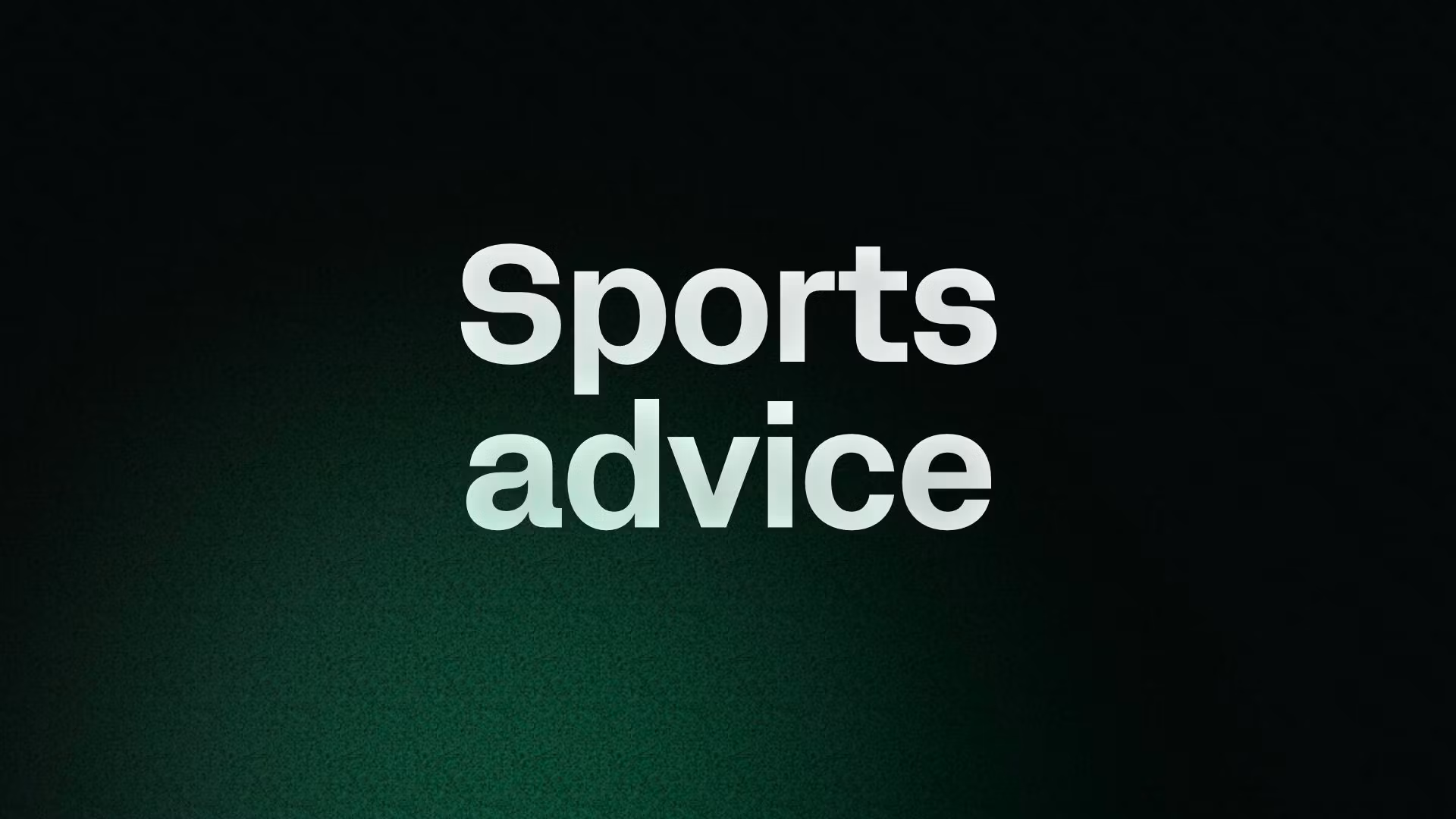 Sports betting advice