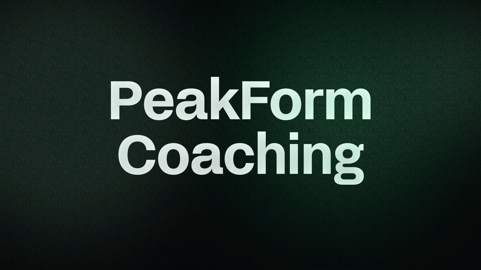 PeakForm Coaching