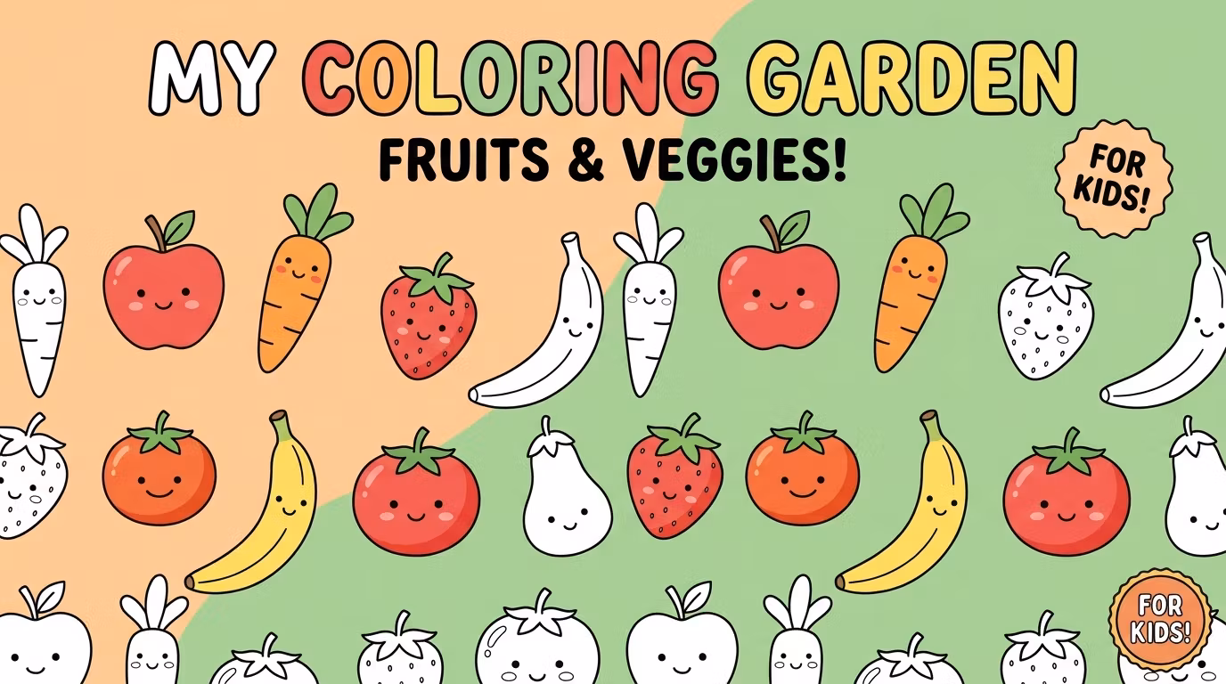Livre Coloriage Fruits & Légumes 🍎🥕