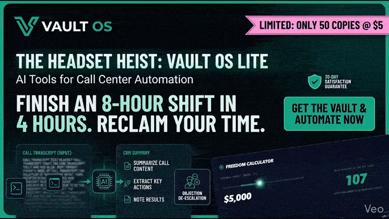 The Headset Heist: Vault OS Lite – AI Tools for Call Center Automation
