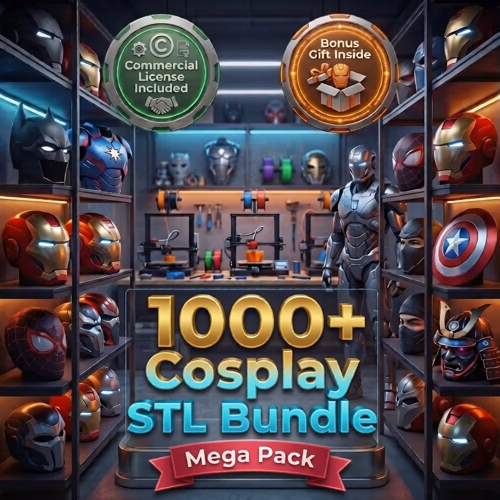 1000+ Cosplay STL Bundle | Masks, Helmets & Props