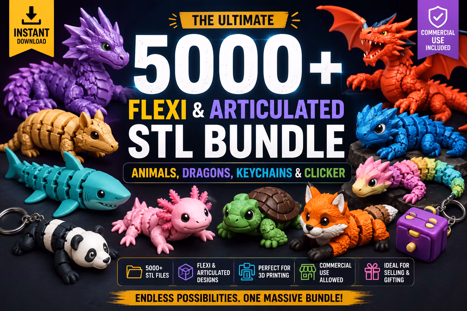5000+ Flexi Animals STL