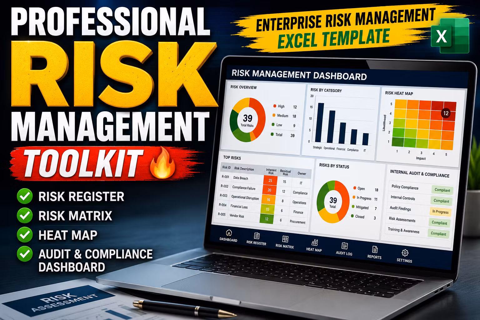 Enterprise Risk Management Excel Template