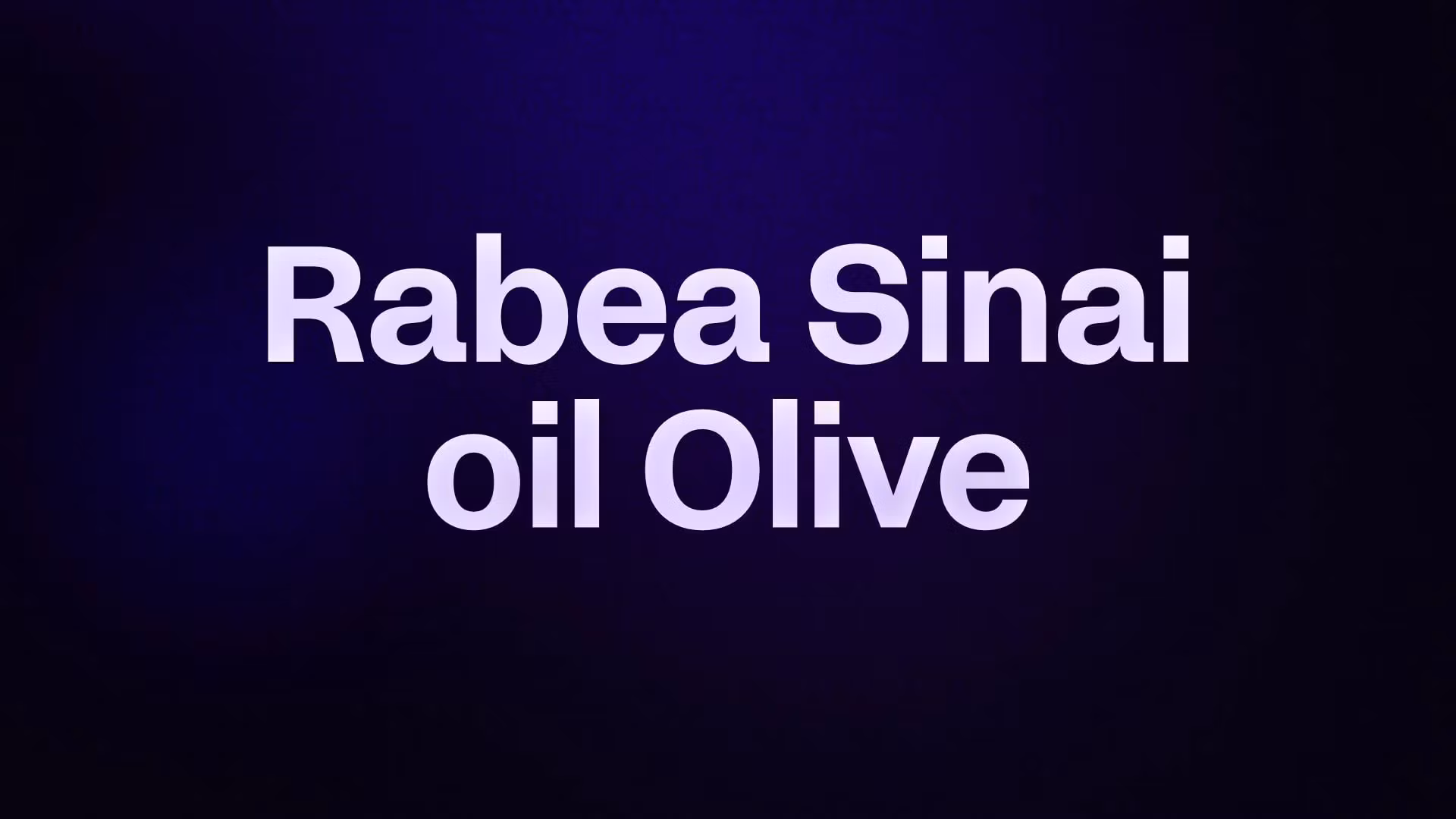 Rabea Sinai oil Olive 
