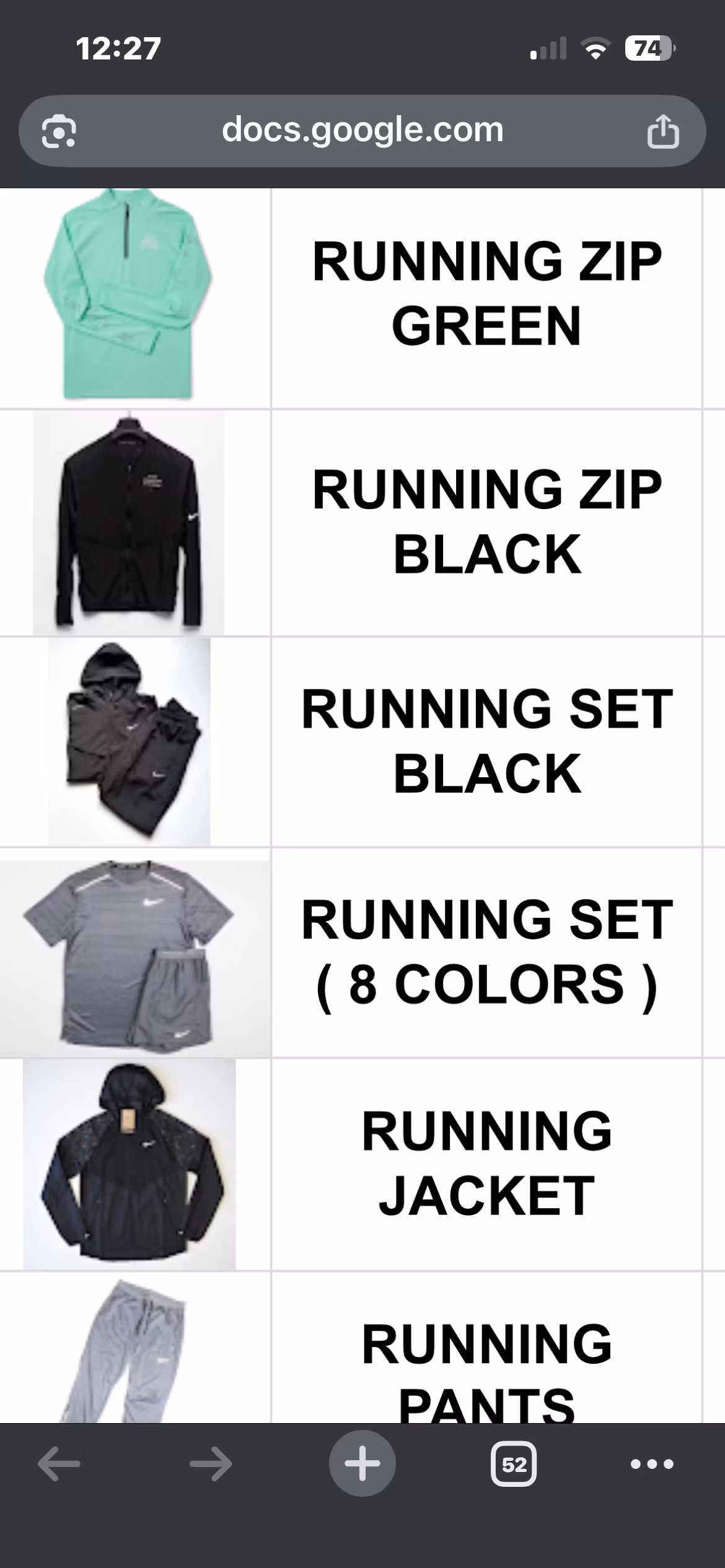 Running Nike 