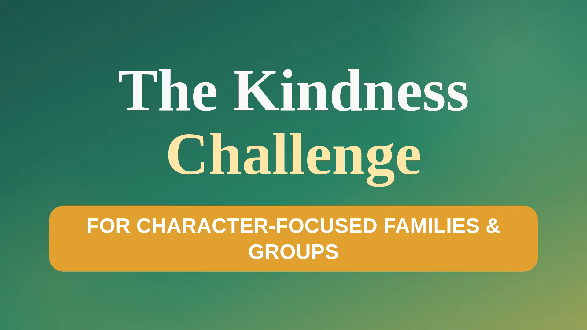 The Kindness Challenge 💛