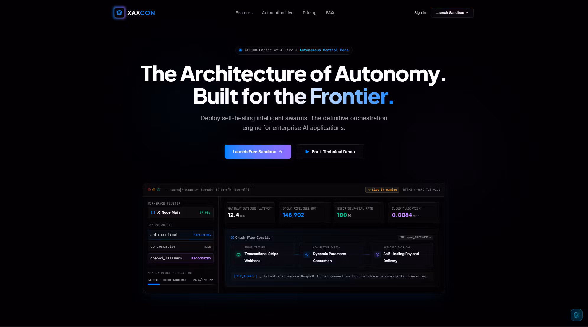 XAXCON — AI SaaS Landing Page Kit