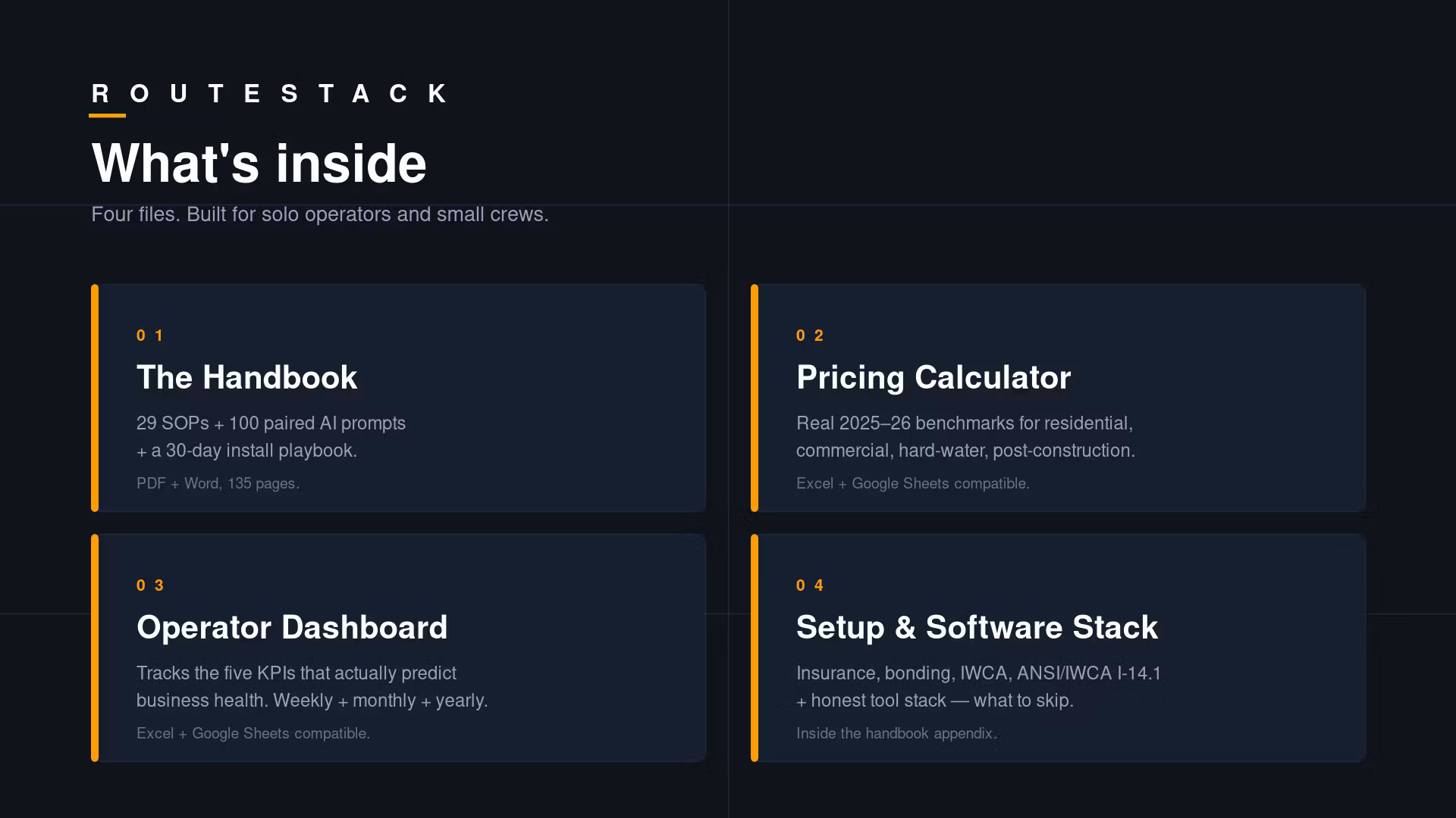 RouteStack Operator Pack — Window Cleaning Business OS