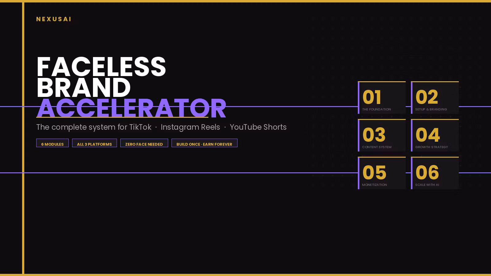 Faceless Brand Accelerator