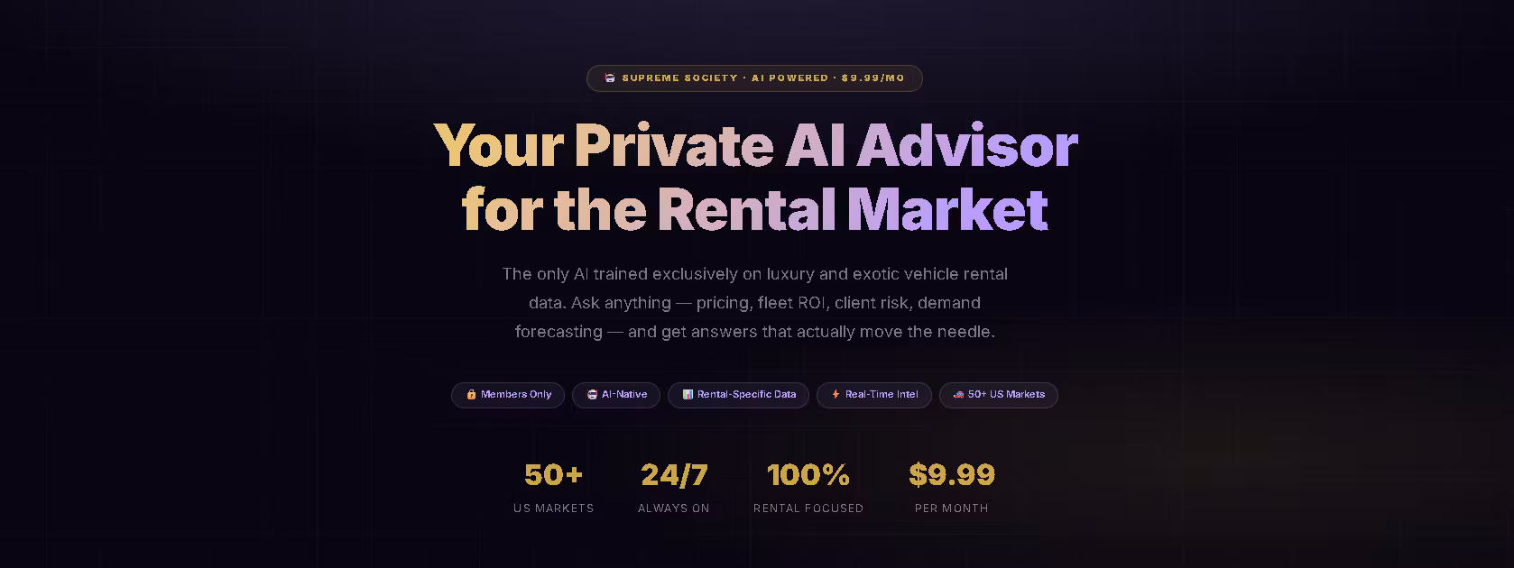 Supreme Rental Market AI