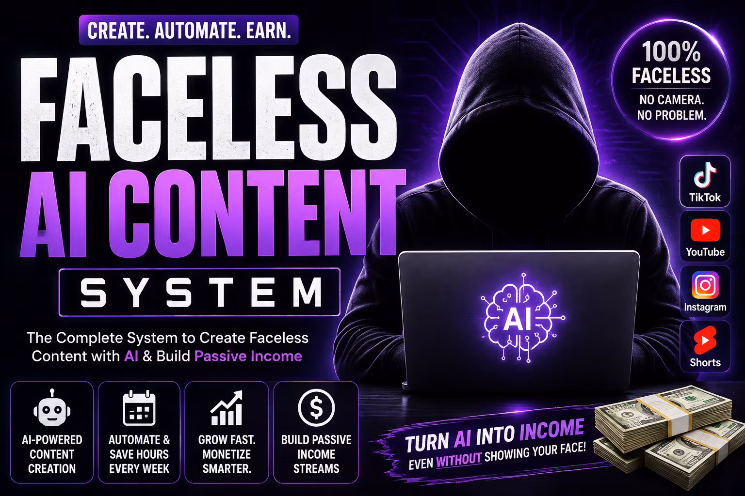 Faceless AI Content Systems: Create Viral Content Without Showing Your Face.