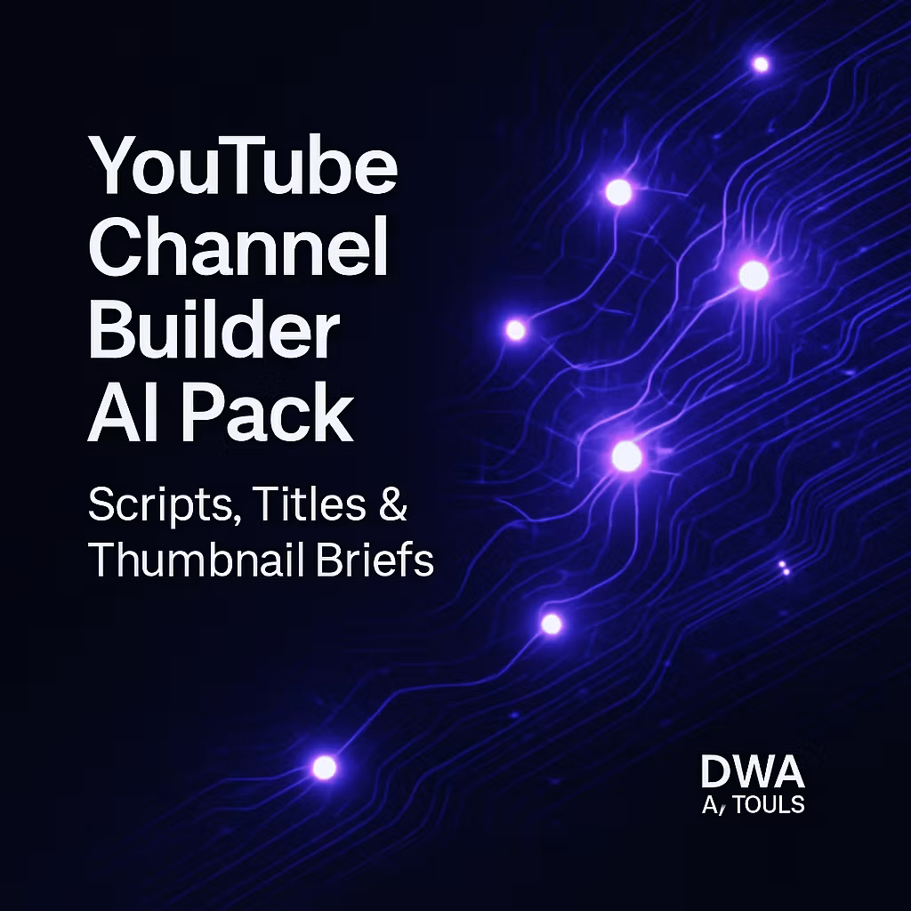 YouTube Channel Builder AI Pack: Scripts, Titles & Thumbnail Briefs