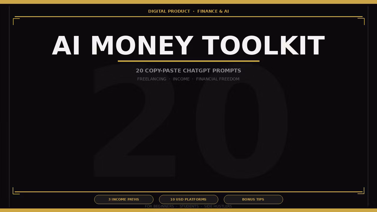 AI Money Toolkit — 20 ChatGPT Prompts to Make Money Online