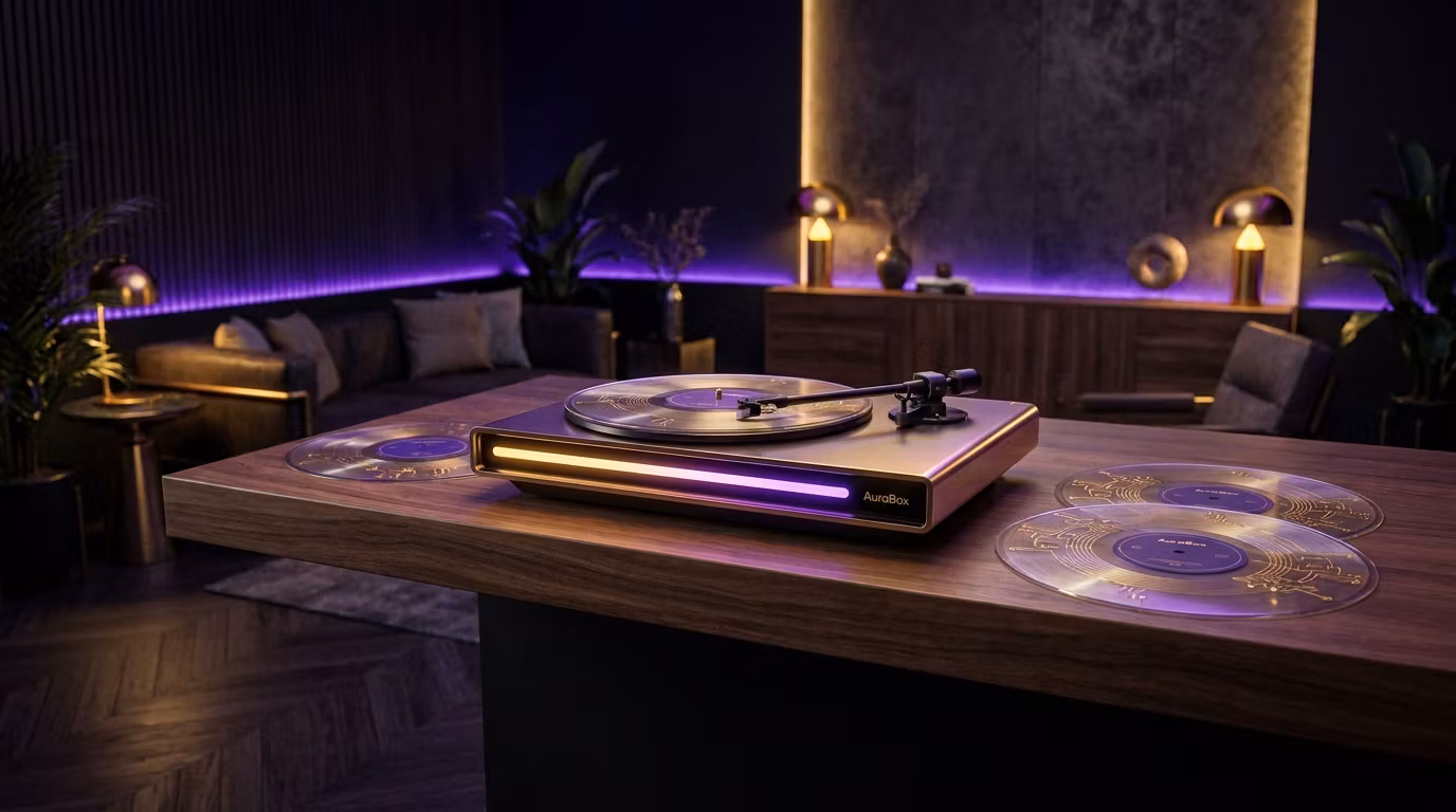 AuraBox — NFC Vinyl Disc Music Player