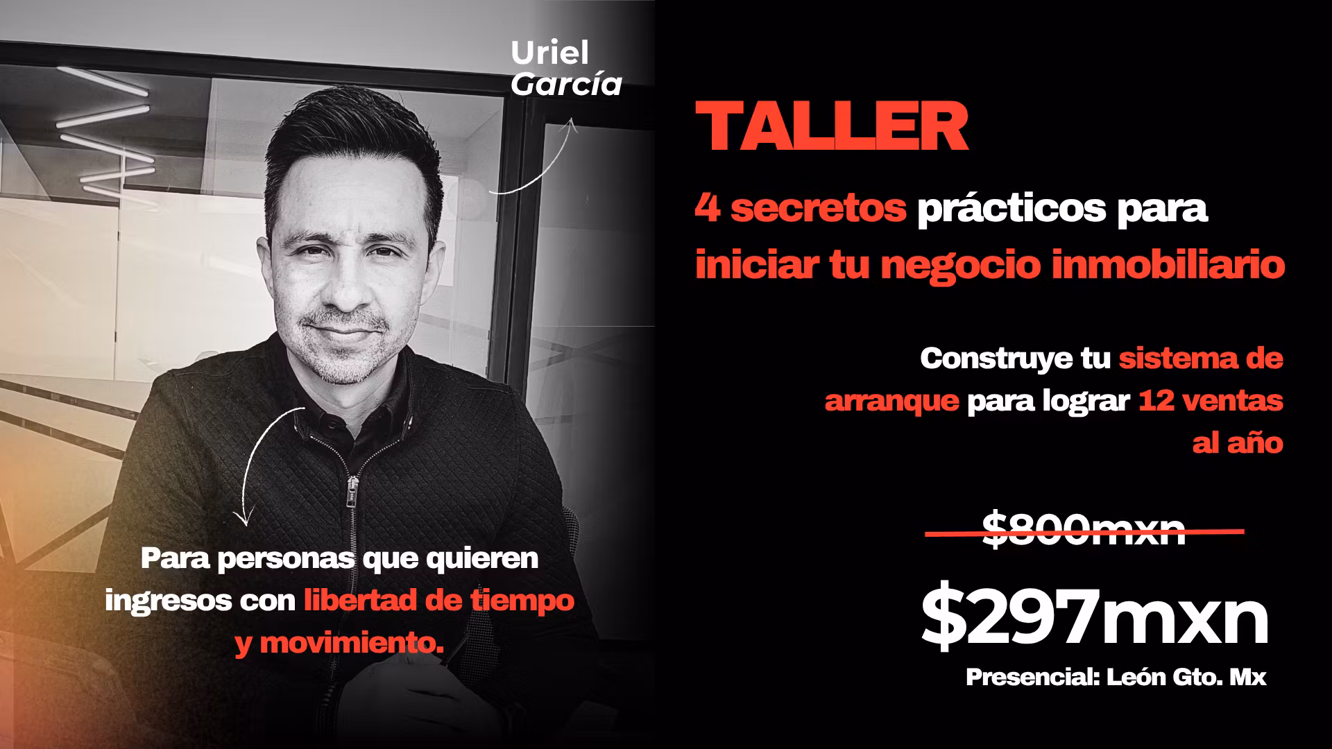 Workshop Presencial: 4 secretos prácticos para iniciar tu negocio inmobiliario