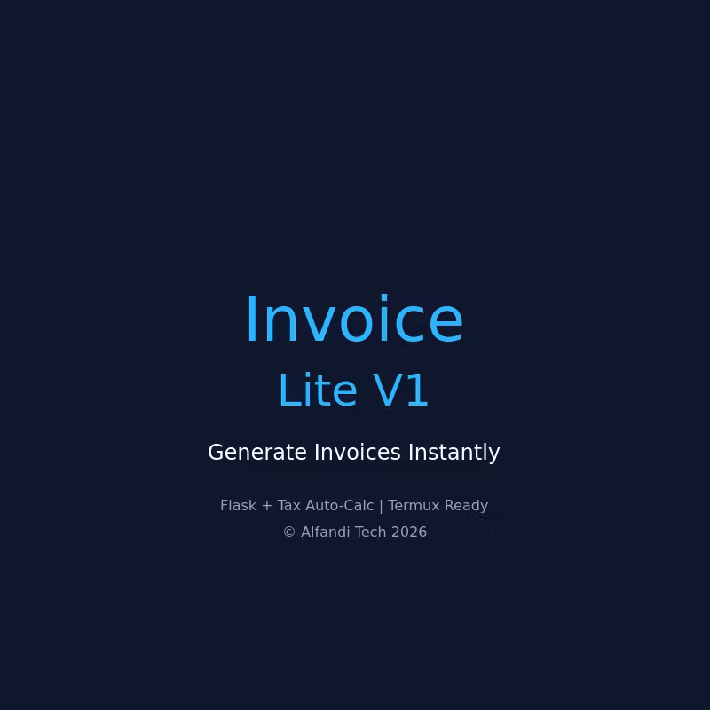 InvoiceLite V1 - Instant Invoice Generation System