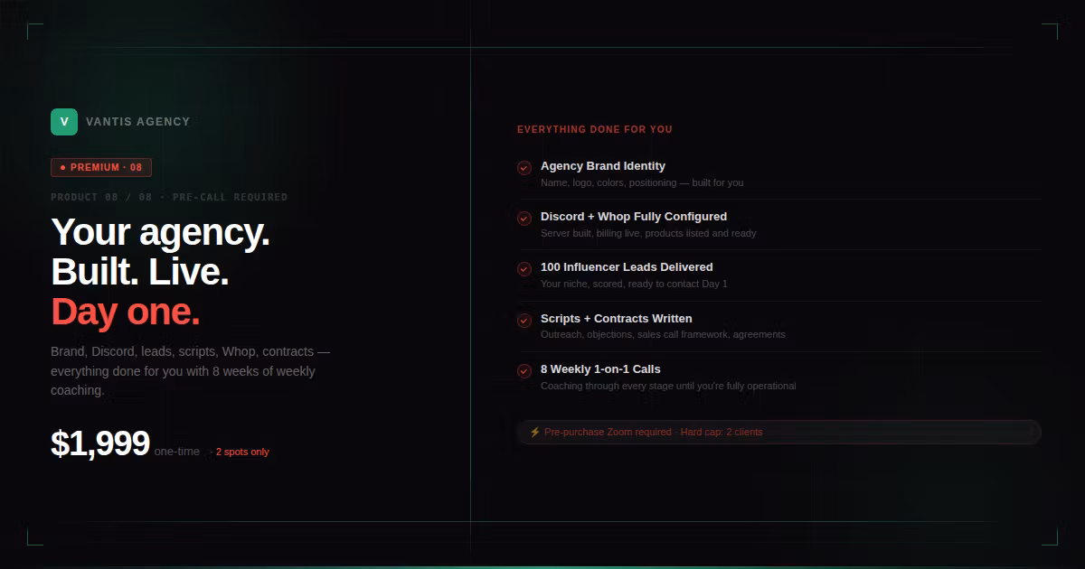  Full Agency Setup