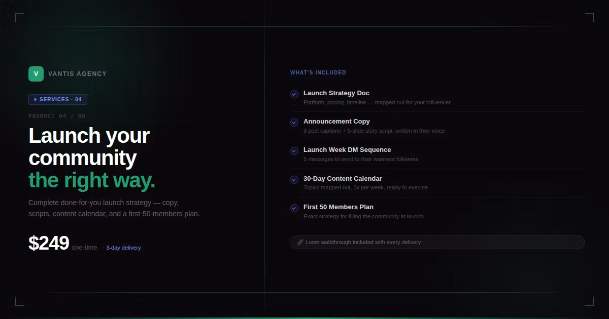 Community Launch Package