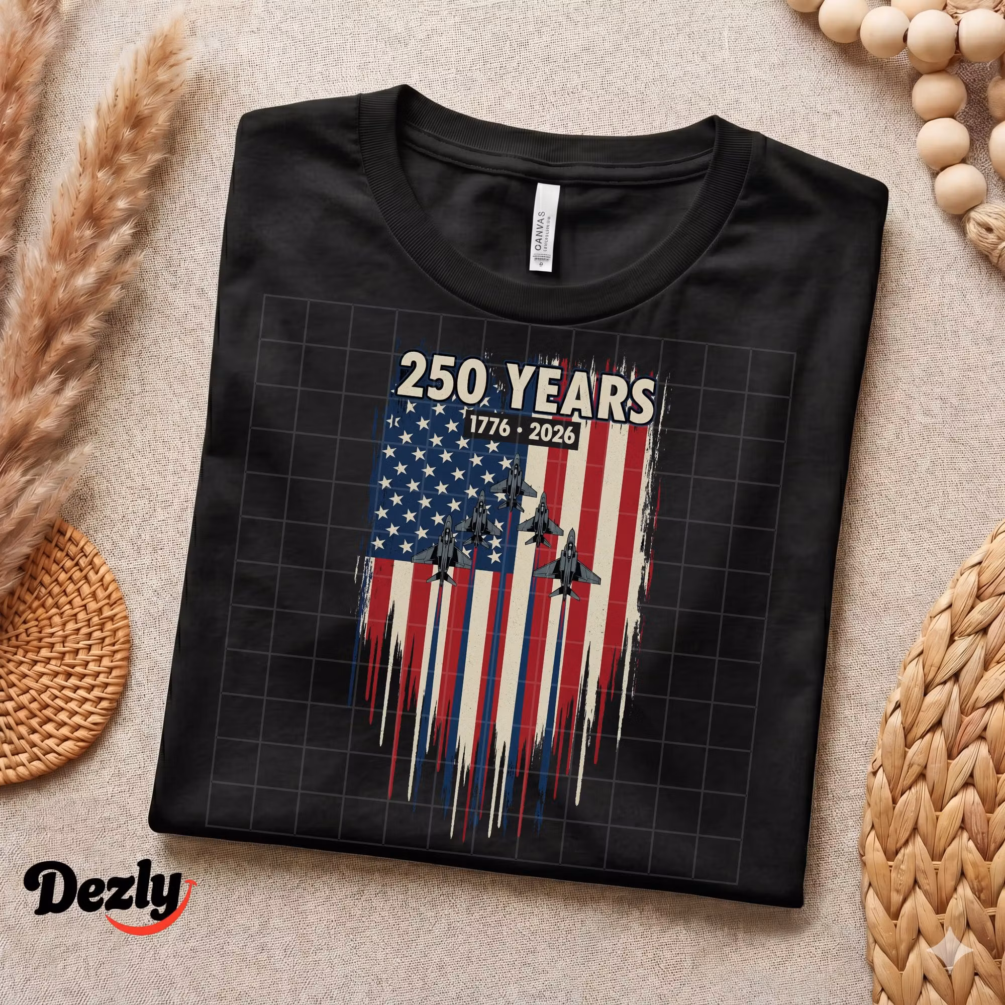 250th USA Anniversary Jet Flag SVG PNG Patriotic Shirt Design