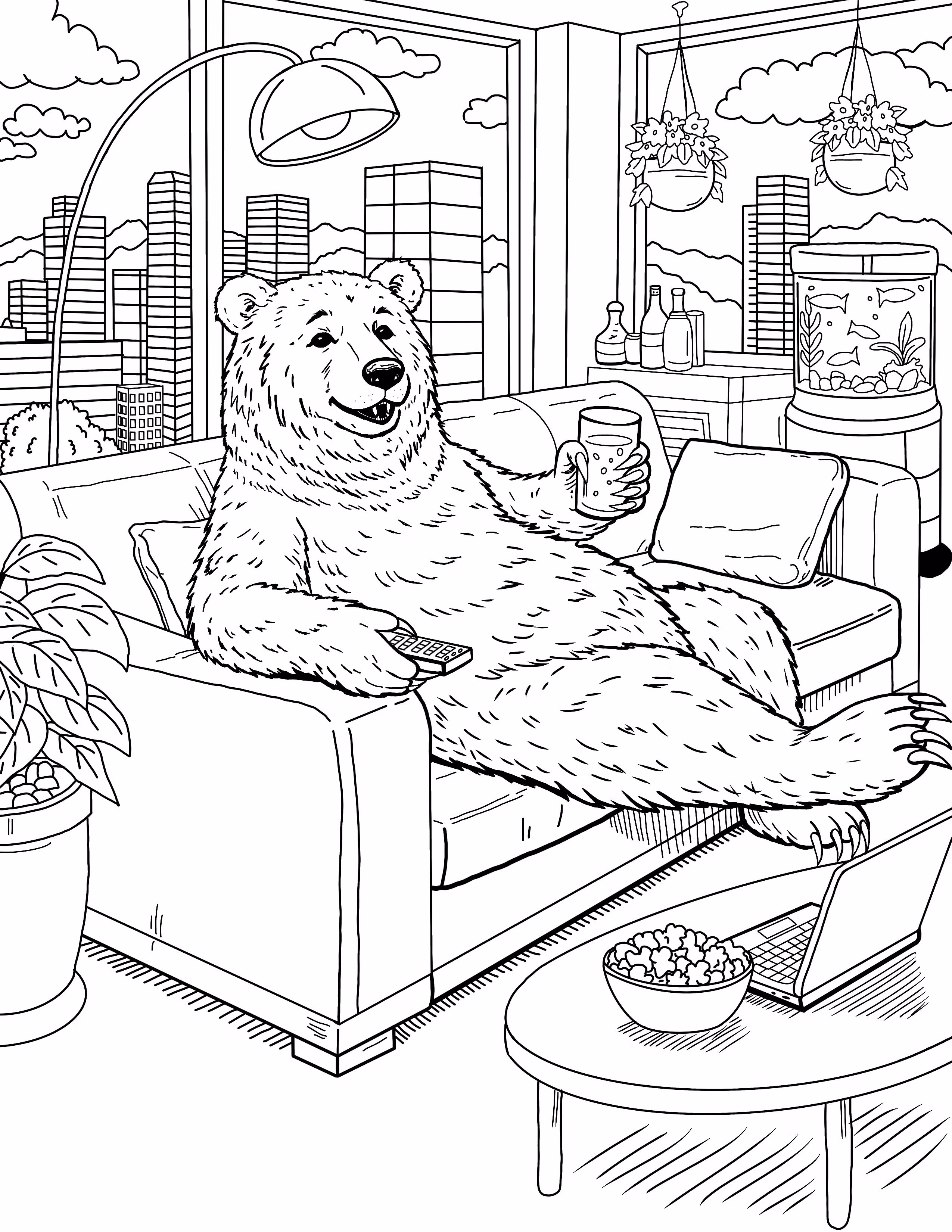 Bear Necessities Coloring Page