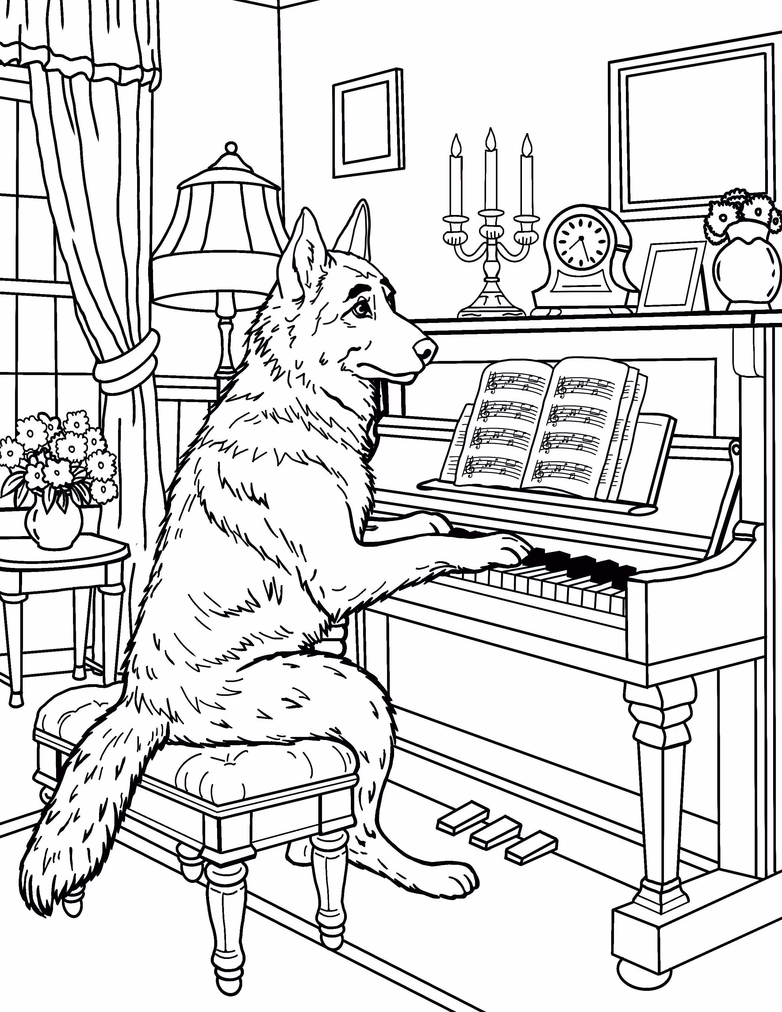 'Fur' Elise Coloring Page